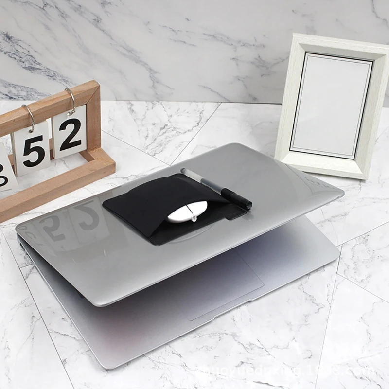 Self Adhesive Laptop Rear Storage Bag Mouse Digital Hard Laptop Accessory