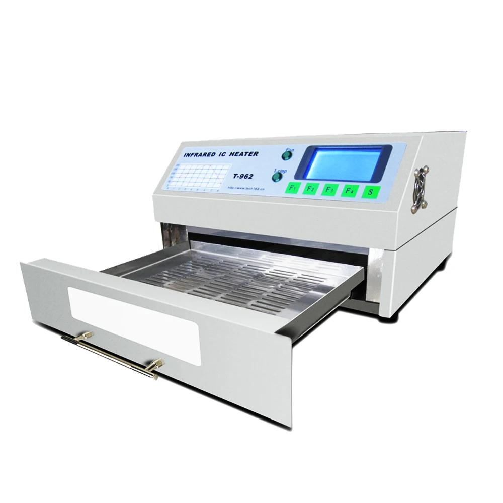 reflow solda forno com aquecedor infravermelho ic estacao de retrabalho bga smd smt t 962 puhui t962 01