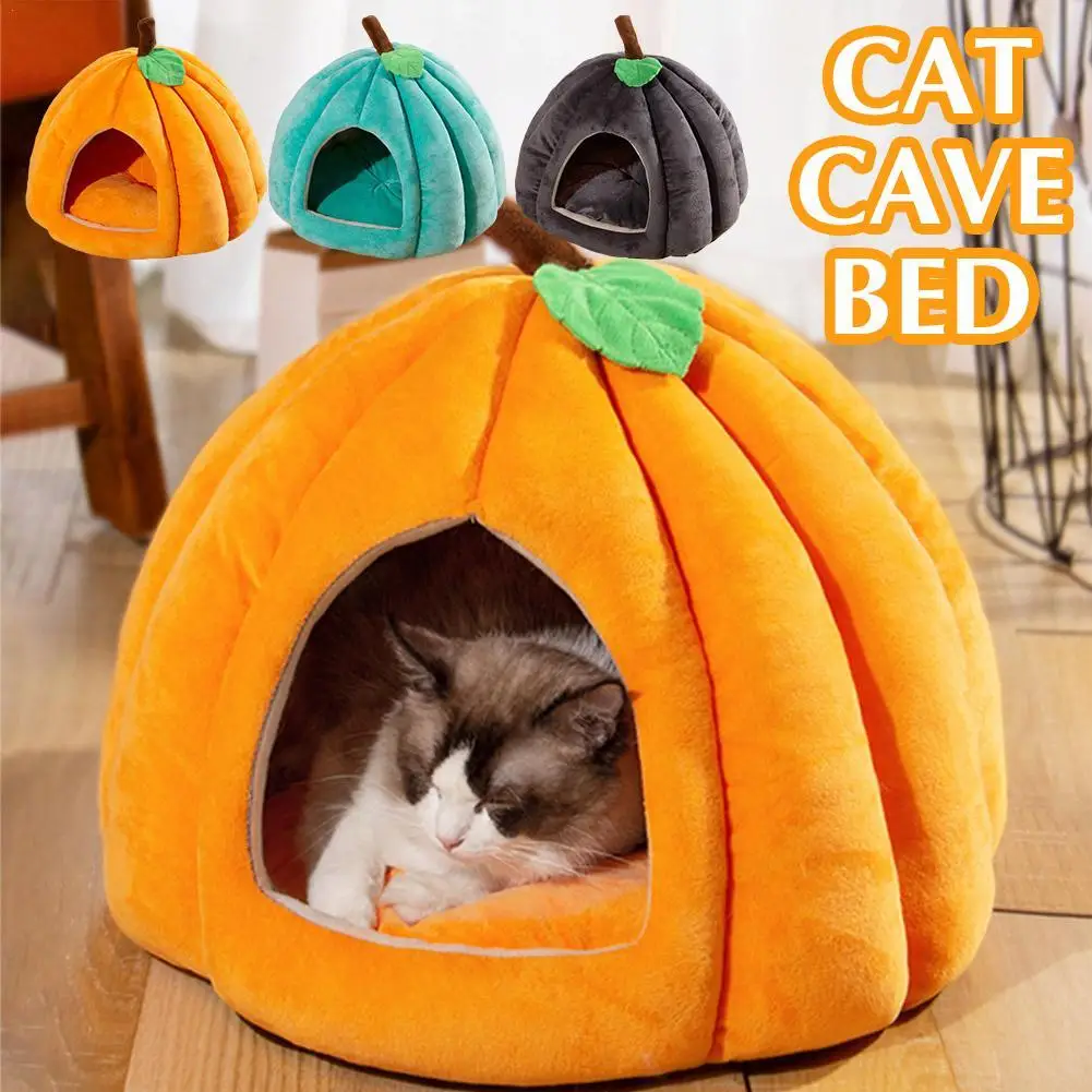 

1pcs Dog And Cat House Pumpkin Style Washable Small Dog Cat And Dog All Season Universal Warmth Dog House Cat Bed Pet Supplies ﻿