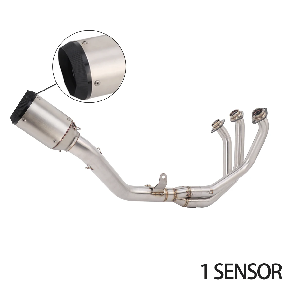 Slip on For Yamaha MT09 FZ-09 XSR900 2021-2025 Motorcycle Exhaust Systems Escape Modified Muffler Link Front Link with 2 lines image 3
