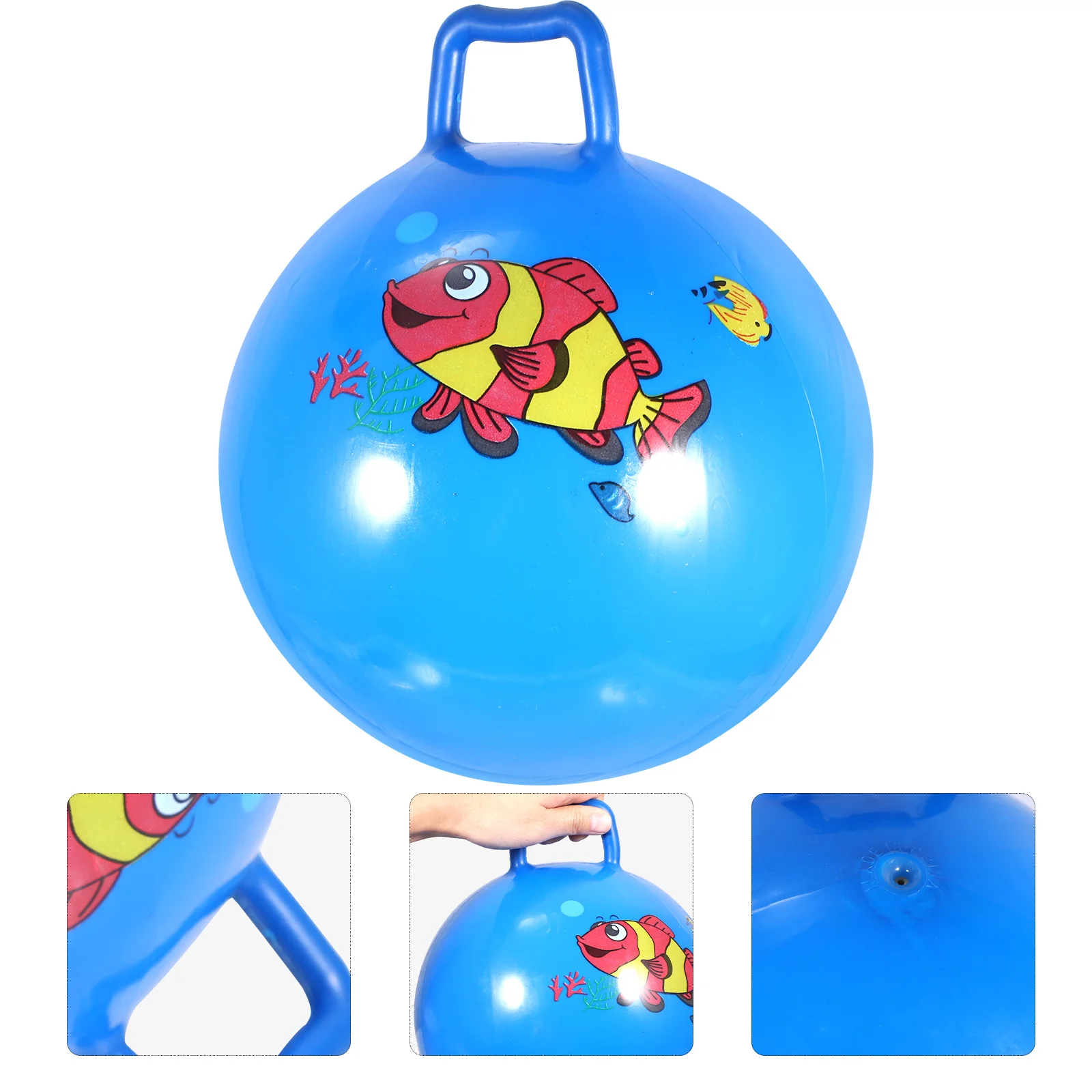 3 sztuk 25CM pcv dzieci Bouncyhopper Bounce Ballsjumping skaczące zabawki Hop uchwyty nadmuchiwany uchwyt koń odbijająca się zabawka losowy kolor