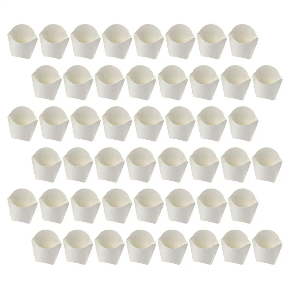 

100 Pcs Disposable Snack Containers French Fry Box Holders Paper Snack Boxes Candy Party White Packaging Small Gifts Chocolate
