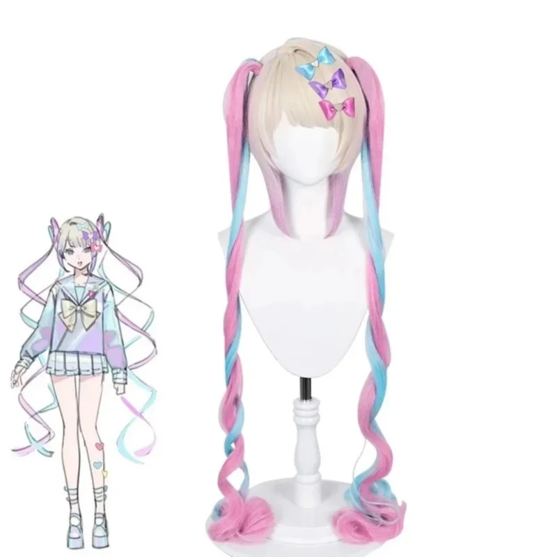 NEEDY GIRL OVERDOSE KAngel Cosplay Anime Costume Lolita Coat Skirt Uniform Wig JK Laser Color Fabric Skirts Halloween Party Suit