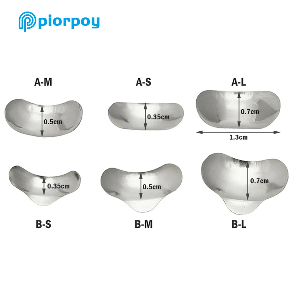 PIORPOY 100 Pcs Dental Stainless Steel Matrices Sectional Contoured Matrix Dentistry Forming Sheet Clamping Seperating Ring