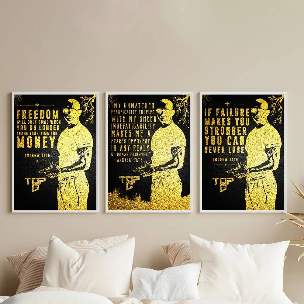 أندرو تيت تحفيزية يقتبس ملصق معرض يطبع ذاتية اللصق ديكور المنزل الديكور صور مطبوعة للحوائط ملصق غرفة المعيشة