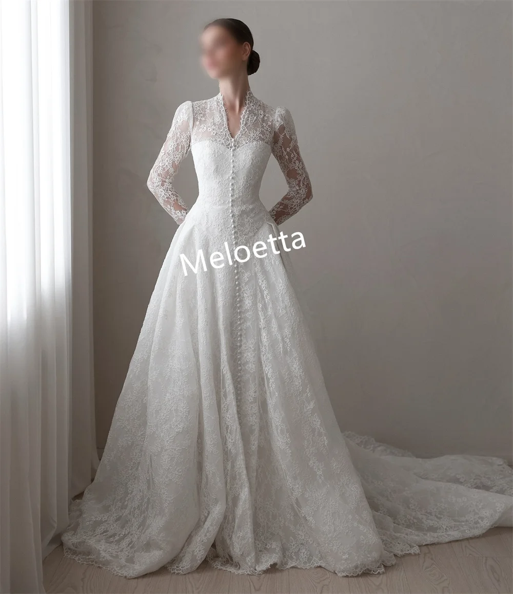 Sukienki na zamówienie wysokiej jakości, eleganckie, damskie, na przyjęcia, wesela, z plisami, koronką, dekoltem w serek, o kroju litery A, do ziemi, na specjalne okazje.