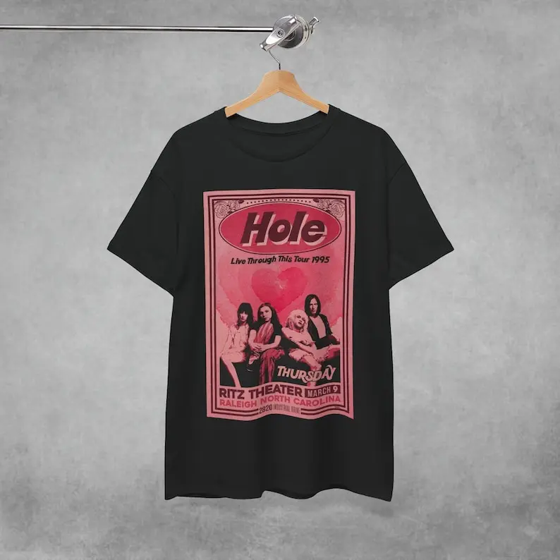 Hole 1995 "Live Through This" Tour Tee Combine Fun Printed Shirt Men's And Women's Short Sleeve T-shirts