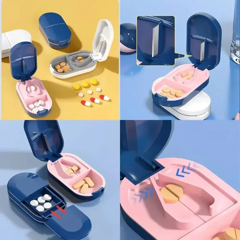 2026 Latest Portable Multi Function Cutter with Storage Box Adjustable Crusher Splitter Stainless Steel Cutting Blade Kitchen