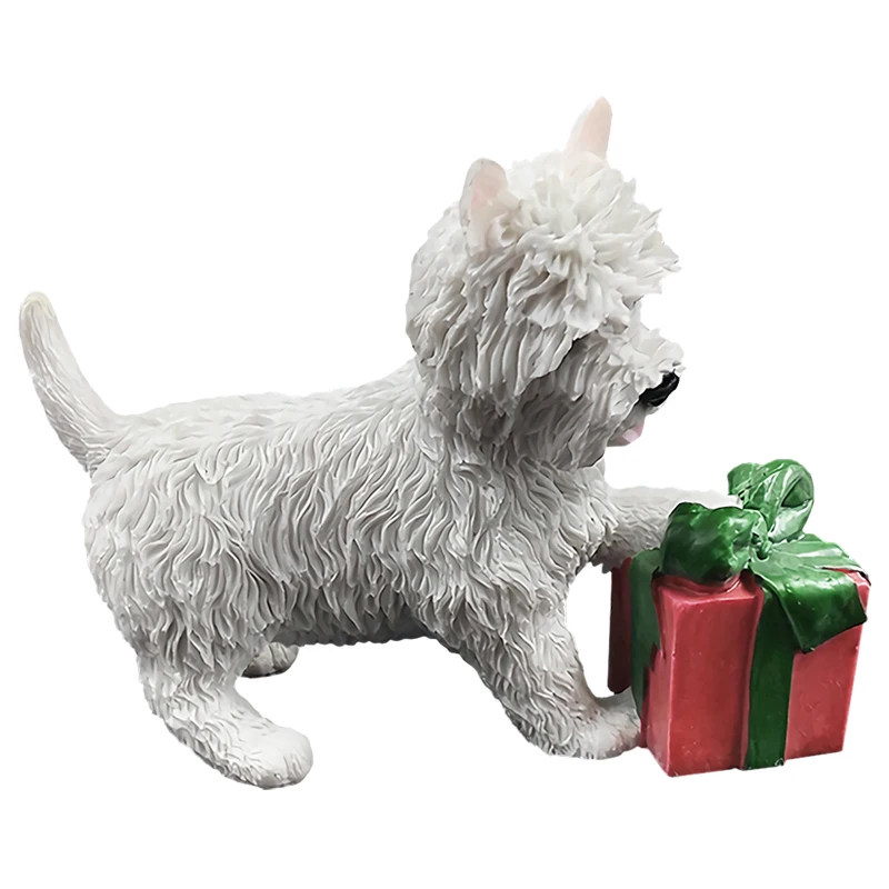 Cão West Highland White Terrier Figuras de ação, modelo de resina, artesanato, móveis para exibição, brinquedo do soldado, presente, escala 1:6