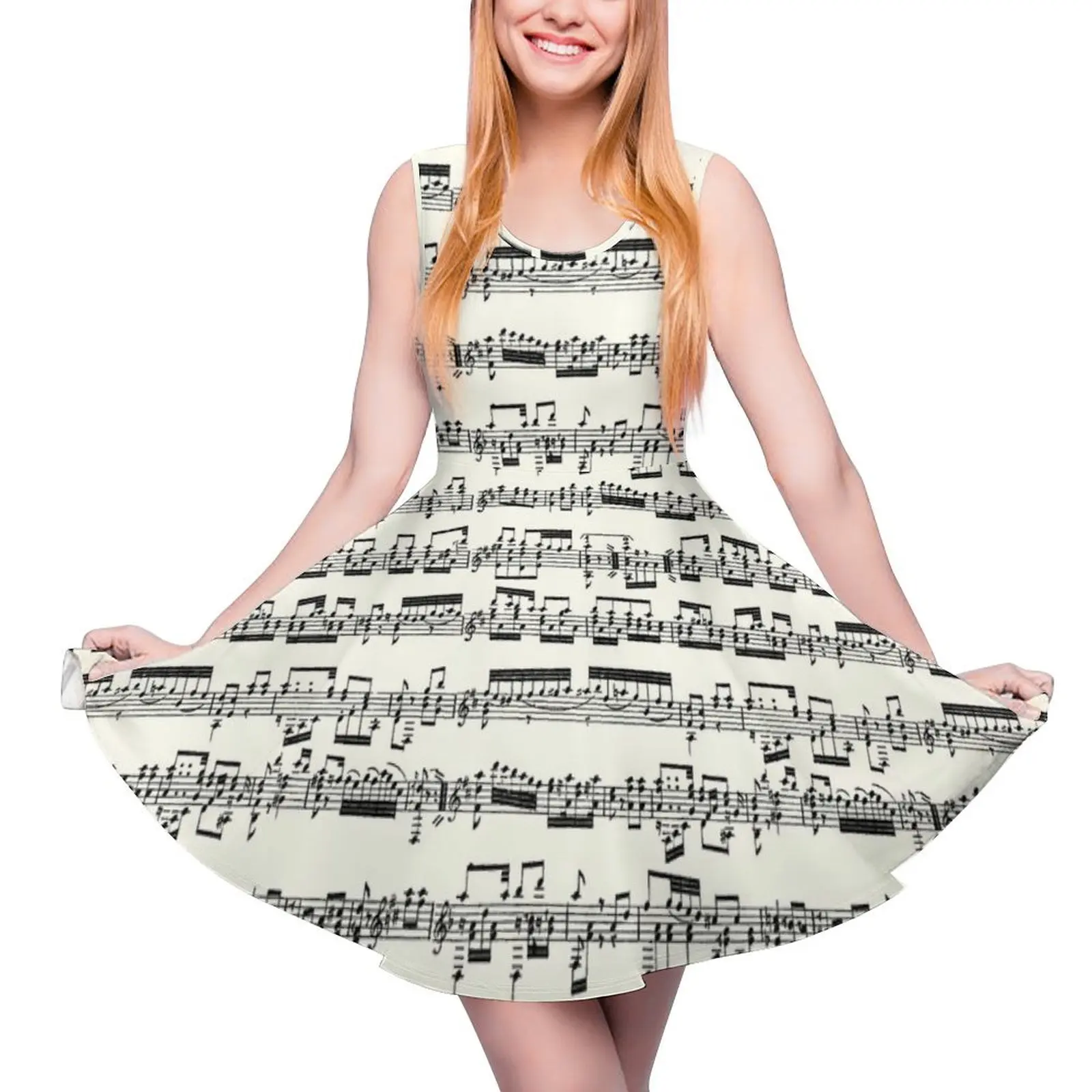 

Sheet Music on Ivory Sleeveless Dress dresses ladies 2024 summer Woman clothing prom dress