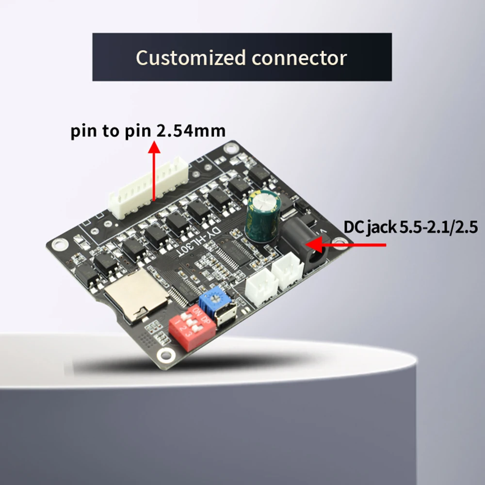 DC9-24V 30W Power Voice Broadcast Sensor Audio Module Low High Level Triggered MP3 Playback TF Card U Disk L30T H30T with shell