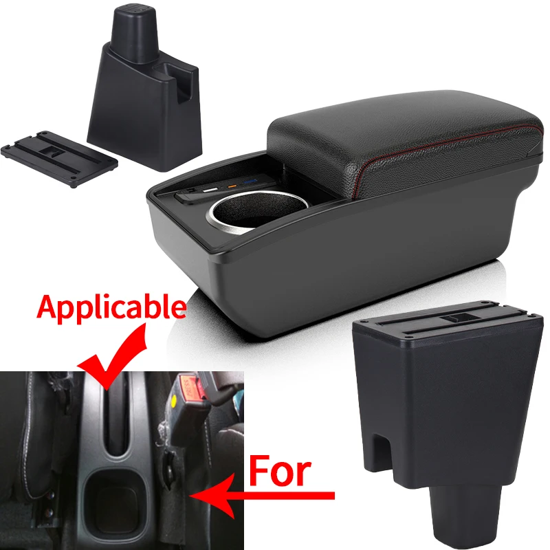 For Perodua Axia car center console upgrade armrest multi-functional storage box modification car interior accessories cup holde