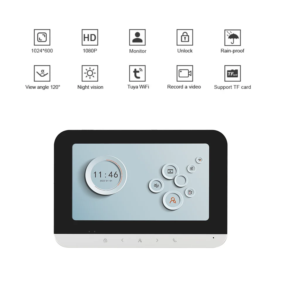 Tuya Wifi Videocitofono Per 2 ~ 6 Unità Appartamento 1080P AHD Videocitofono NFC RFID Sblocco Edificio Telecamera Sistema di Telefono Porta