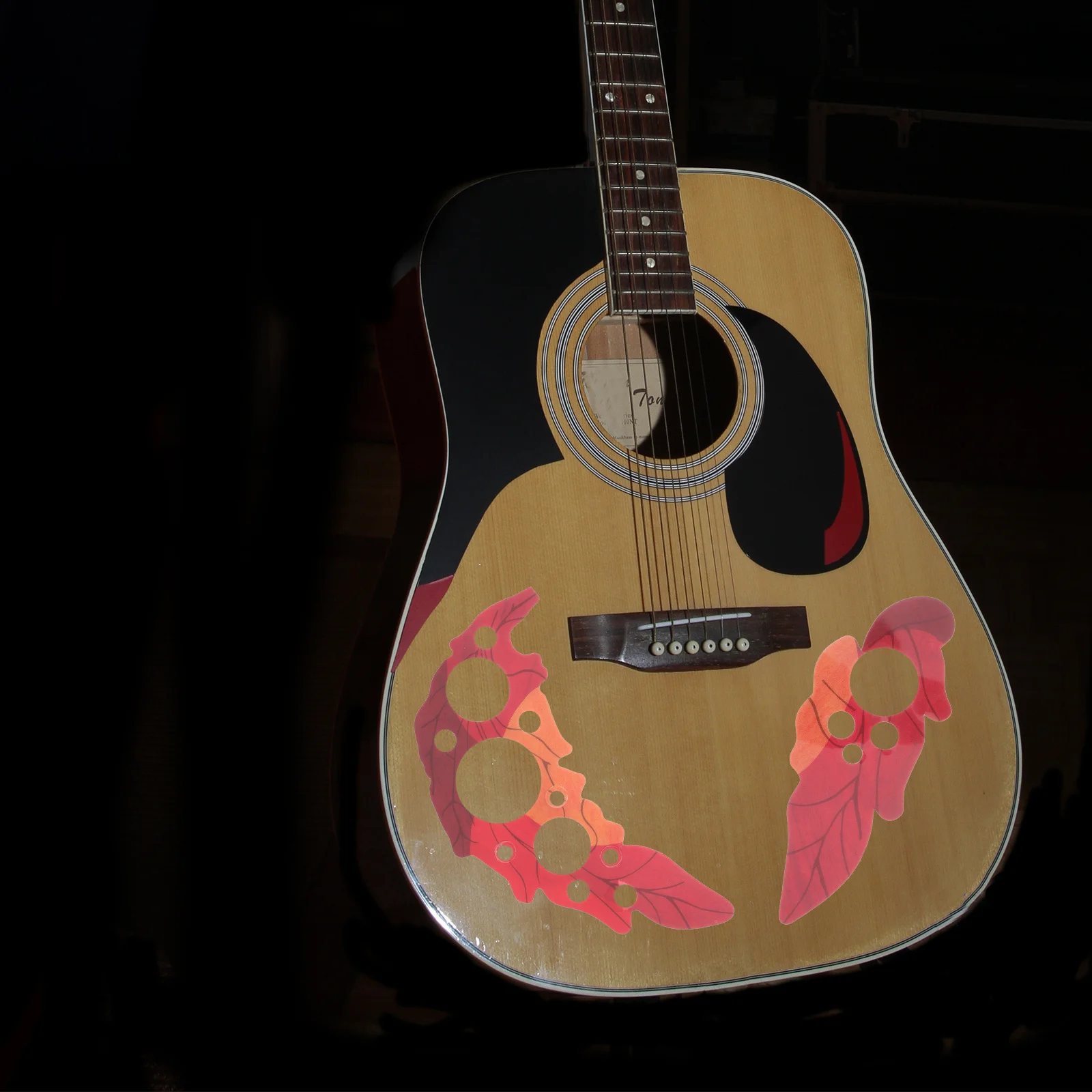 

2pcs Leaf Shape Pvc Anti-Scratch Plate For Acoustic Guitar Protective Board Folk Guitar Parts Accessories Protection