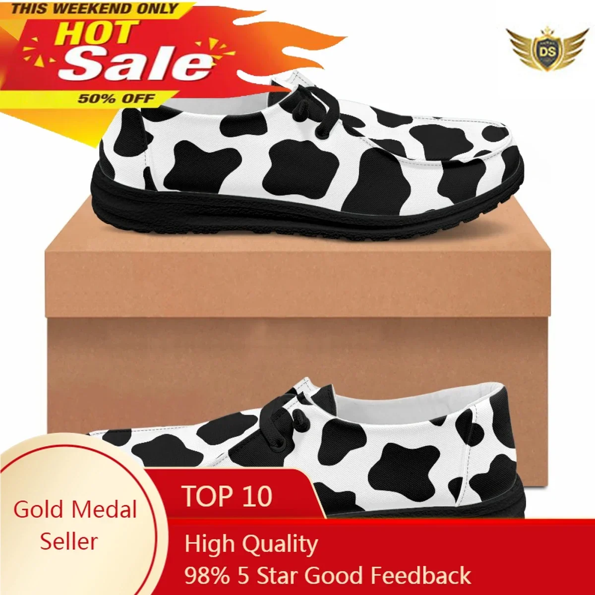 

Men's Fashion Trend Casual Flat Shoes New Cow Pattern Design Classic Loafers For Male Summer Comfortable Dude Shoes