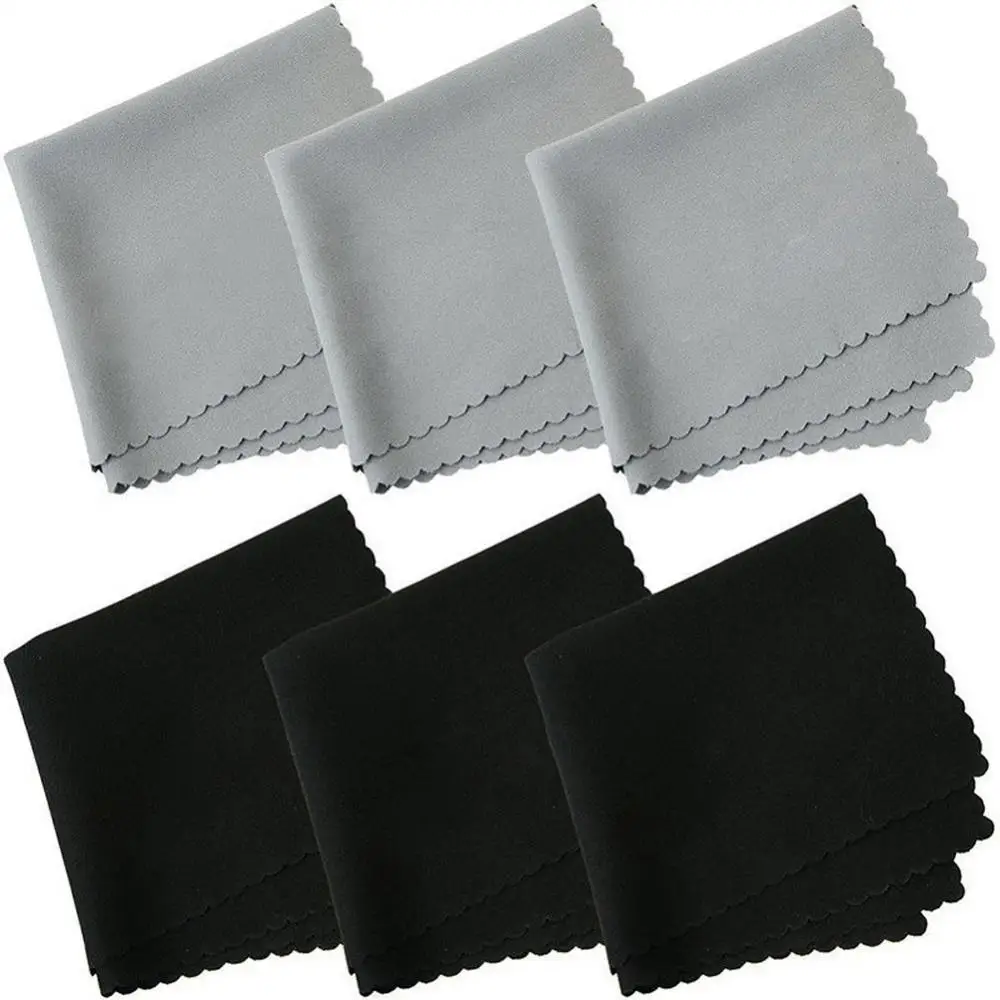 10Pcs Saw Tooth Edge Premium Microfiber Cleaning Cloths for Lens Glasses Screen