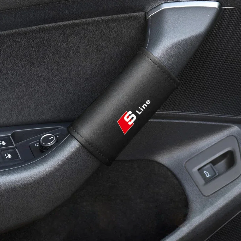 2025 حار 2 قطعة مقبض السيارة حافظة جلدية مسند الذراع التلقائي الغطاء الواقي لأودي S-line A3 A4 A6 A5 Q5 A1 Q7 Q3 Q2 Q8 A7 A8 TT S1 SQ