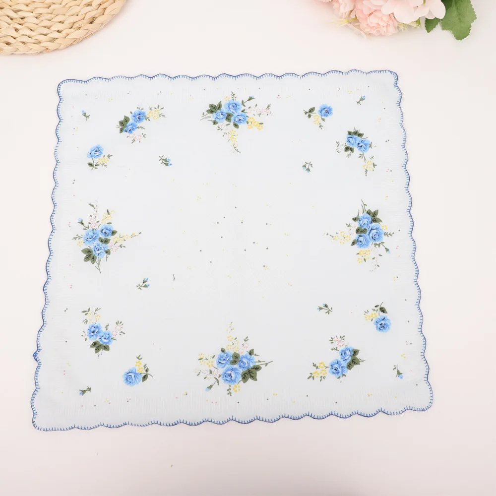 Women's Nostalgic Cotton Handkerchiefs, 3Pcs