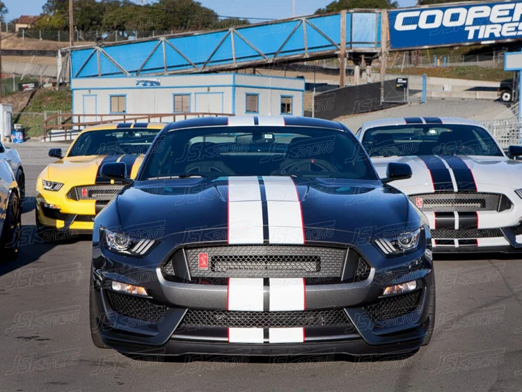 GT350 STYLE GLASS FIBER ENGINE HOOD for 2015-2018 FORD MUSTANG