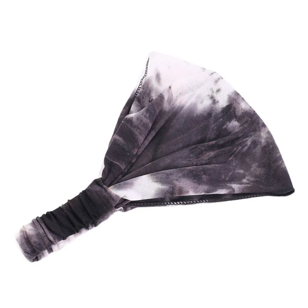 

3Pcs Tie-Dye Adjustable Cotton Hairbands Headwraps Wide-Brimmed Ladies Hair Bands Soft Elastic Comfortable for Women
