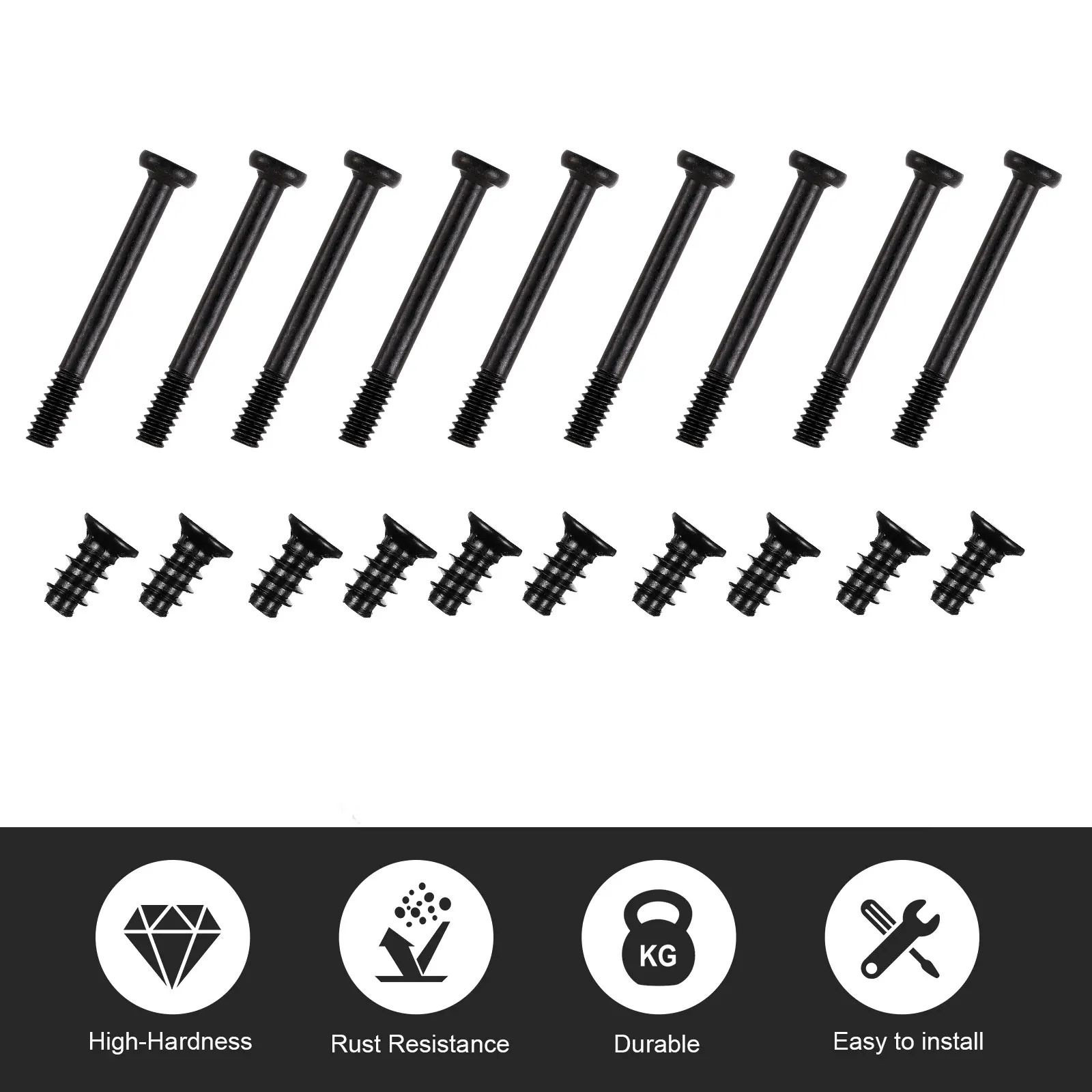 

60pcs Computer Case Fan Screws Carbon Steel Short Cooling Mount Hardware Set for PC Cooling Fans M5 Self Tapping Screws
