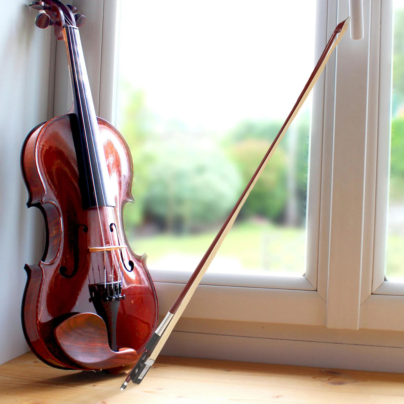 

1/2 Size Student Violin Bow Sandalwood Ebony Frog Parisian Eyes Smooth Screw For Practice Advanced Beginners Half Size Violin