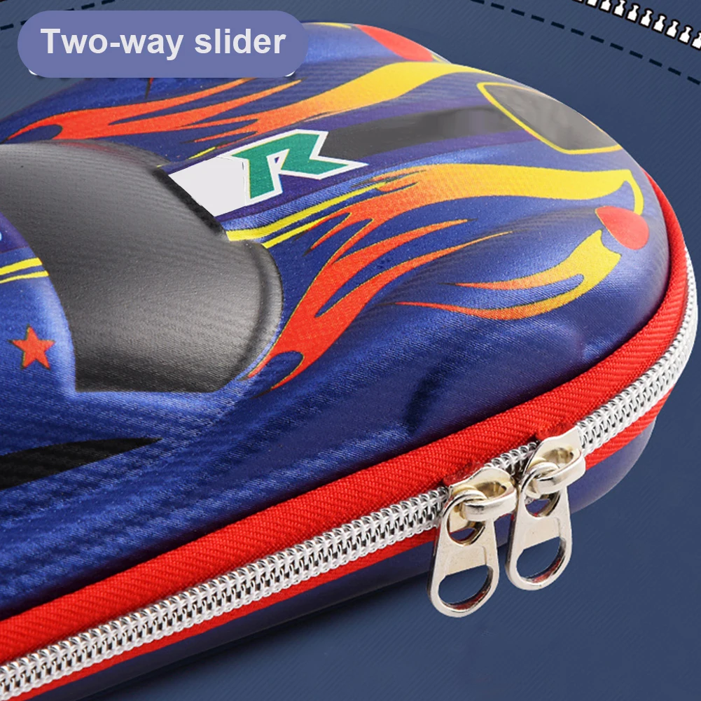 3D Boy Zipper Closure Pen Waterproof Gift Eraser Pencil Case Large Capacity For Kids Student Racing Car School Cartoon