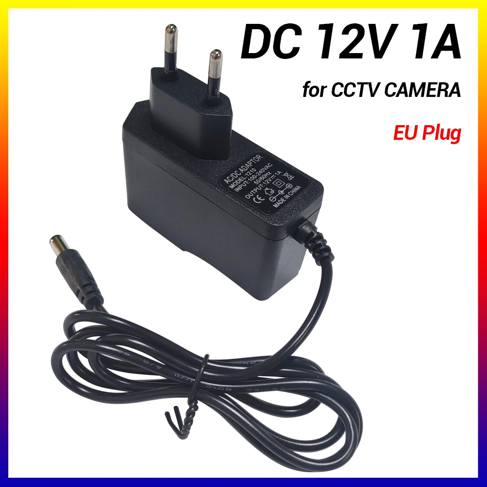 

SNAP EU Plug AC DC адаптер питания зарядное устройство для камеры видеонаблюдения IP-монитор 100-240 В 12 В 1 А (2,1 мм * 5,5 мм)