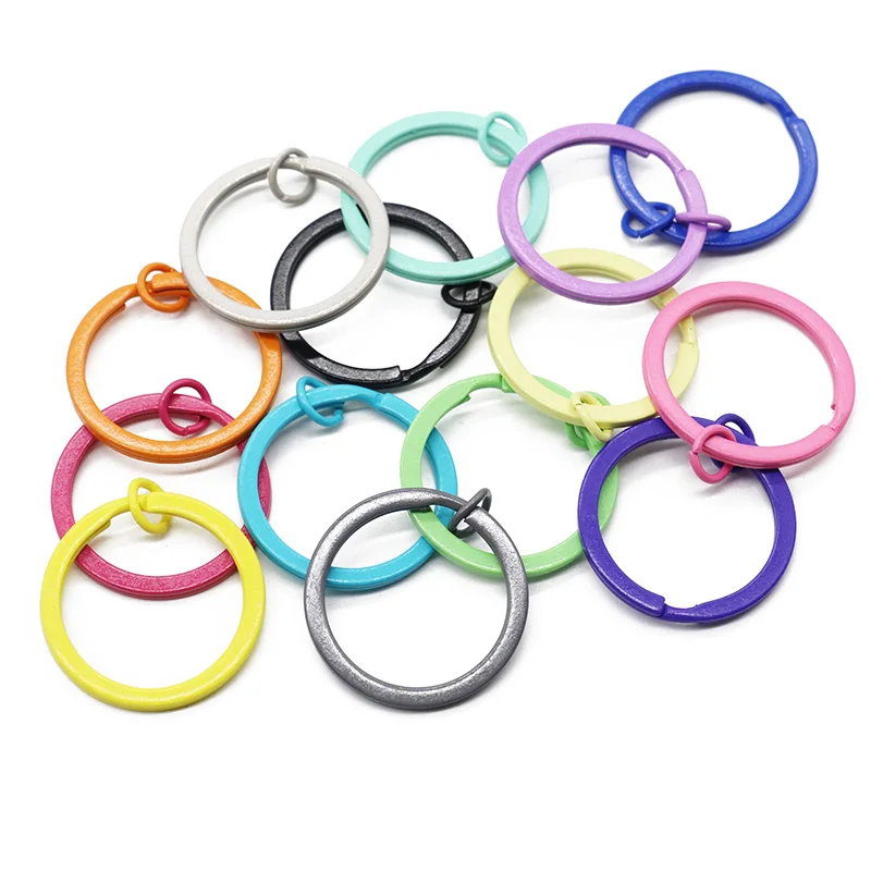 10PCS 30mm Multicolor Keyring Split Rings Key Ring For DIY Jewelry Making Sleutelhanger Key Rings Wholesale