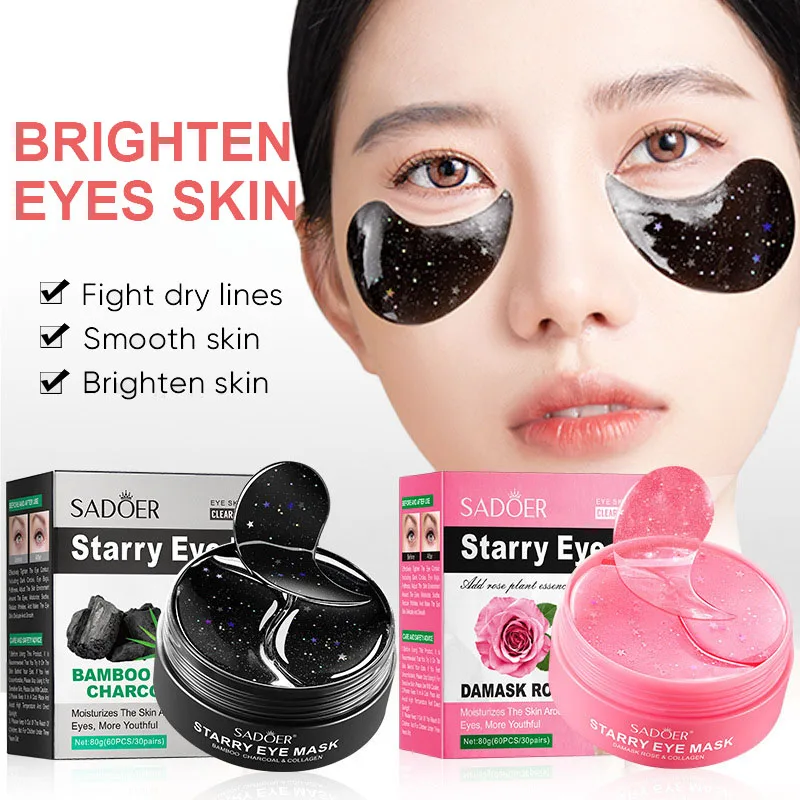 60pcs/box SADOER Starry Collagen Eye Mask Anti Dark Circles Under Eyes Moisturizing Firming Eye Patches Eyes Skin Care Products