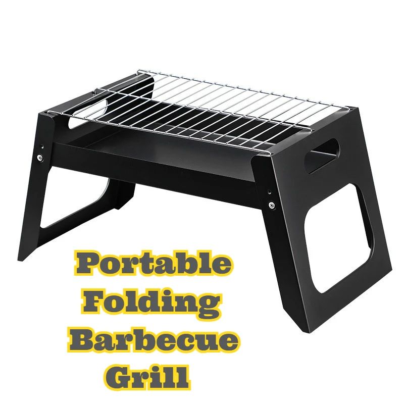 Portable Charcoal BBQ Grill Foldable Compact Outdoor Cooking Stove Camping Backyard Picnic Gift Idea New Product