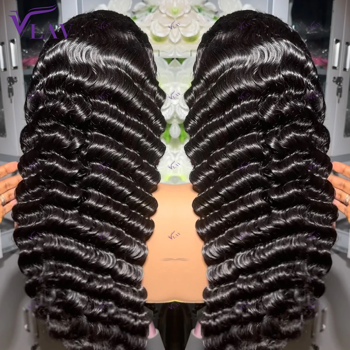 

Deep Curly 450 Density Burmese Human Hair 5x5 Lace Closure Glueless Wigs Human Hair 13x4/13x6 HD Transparent Lace Frontal Wigs