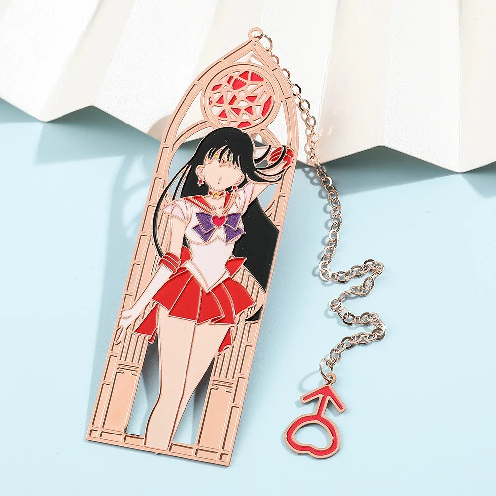 Anime Sailor Moon Metal Bookmark Hollow Bronzing Bookmark for Book Club Reader Writers Book Lovers Students - view 4