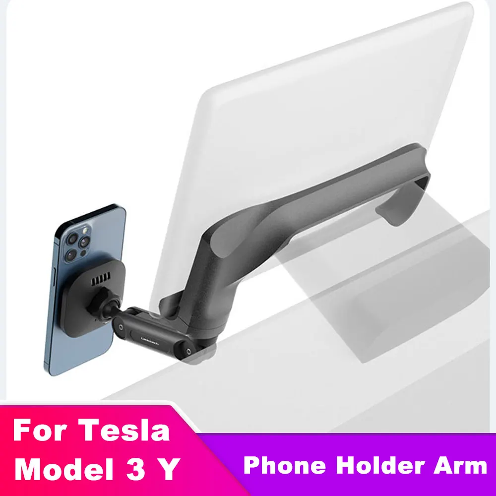 Mobile Phone Holder Extension Arm For Tesla Model 3 Y Wireless 15W Car Magnetic Wireless Charger