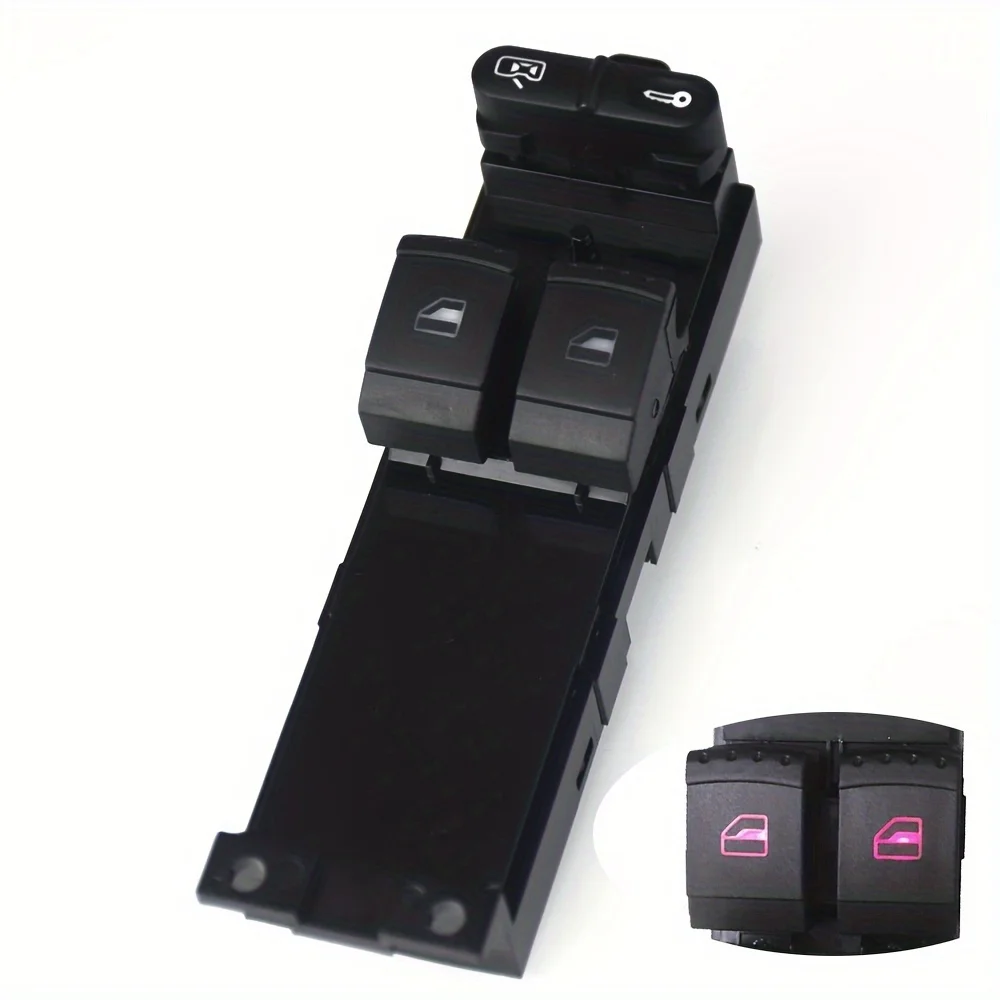 Power Window Switch for VW Bora Golf 4 MK4 Passat 2door for Seat Leon Toledo 1J3959857A Red LED, Automotive Wiring