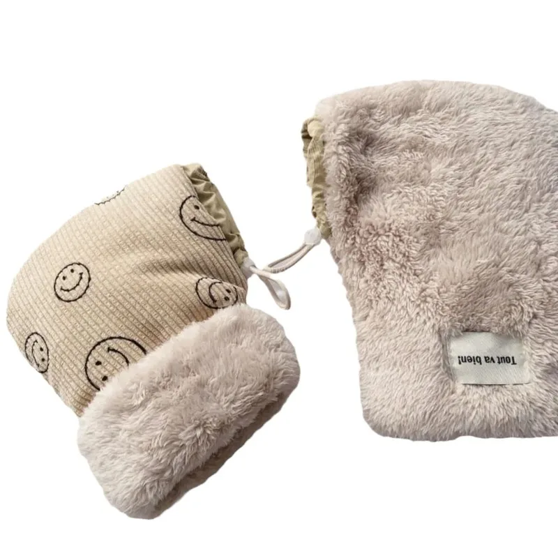 Windproof Infant Stroller Gloves Cartoon Printed Children's Outdoor Sports Mittens Hands Warmer Scooter Accessory for Winter