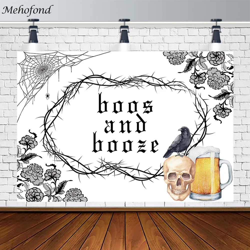 Mehofond Hintergrund Boos und Schnaps Spinne Web Reben Blume Dekoration Poster Halloween Banner Fotografie Hintergrund Foto Requisiten