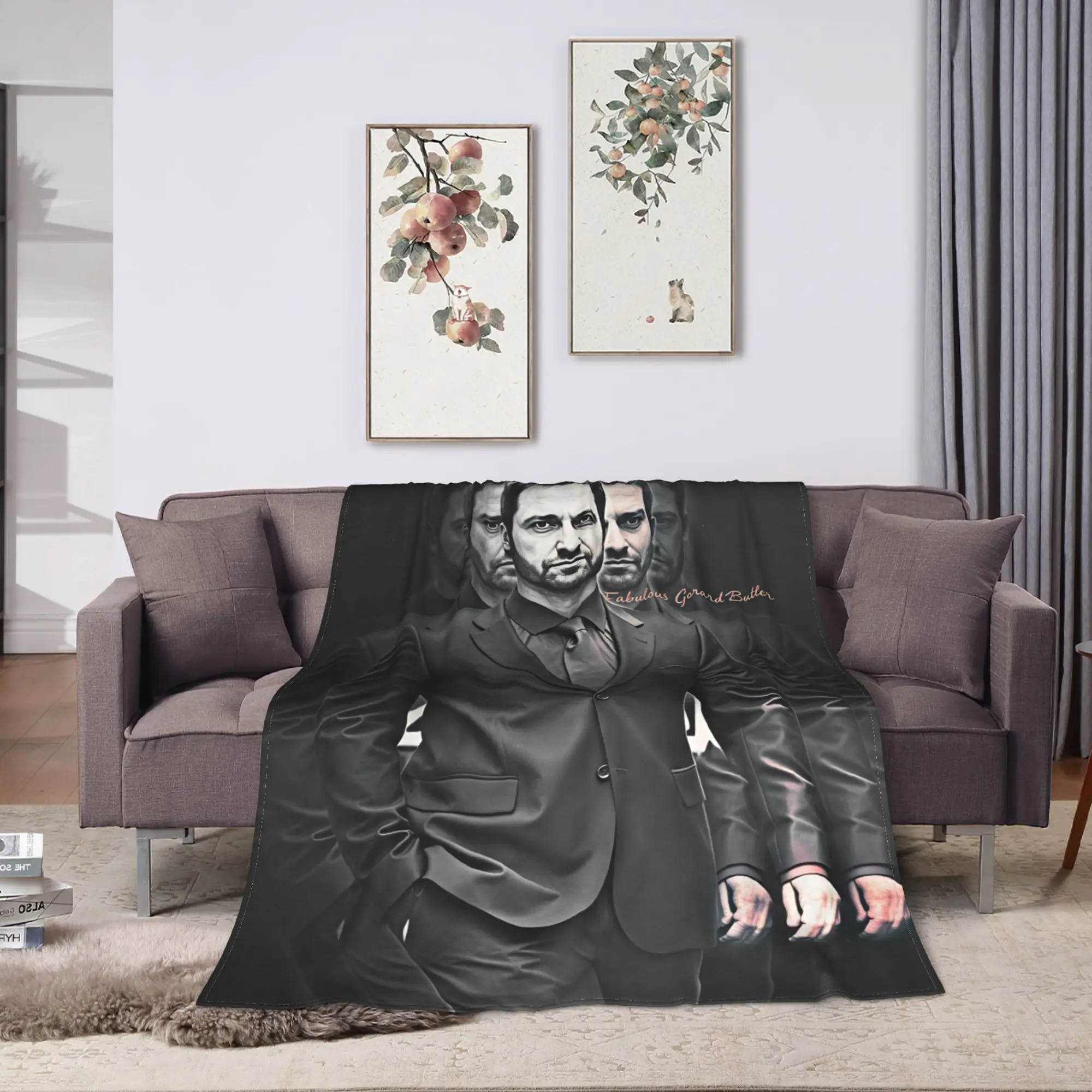 Gerard Butlers Blanket  Warm Soft Funny Plush Bedding Throws For Boy Girl Bedroom Flannel Bedspread Bed Cover