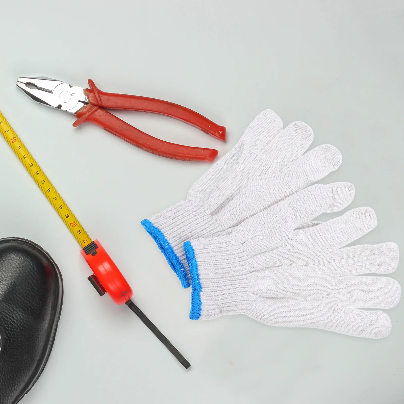 

20Pairs Non Slip Cotton Work Gloves Meticulous Stitching Soft Comfortable Heavy Duty Gardener Protective Reusable