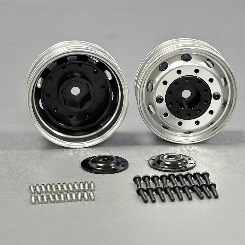 

1:14 RC Truck Aluminum Alloy Front Narrow and Wide Wheel Rims Hub For Tamiya 1/14 Tractor Truck Trailer Tipper Parts Accessories