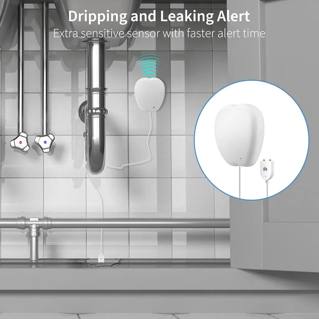 Leak Alarm Bathroom Water Overflow Flood Leakage Sensor System