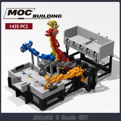 MOC Building Blocks GBC Module Akiyuki 5 Heads Motor Machine Technology Bricks Assembly Puzzle Toys DIY Creative Collection Gift