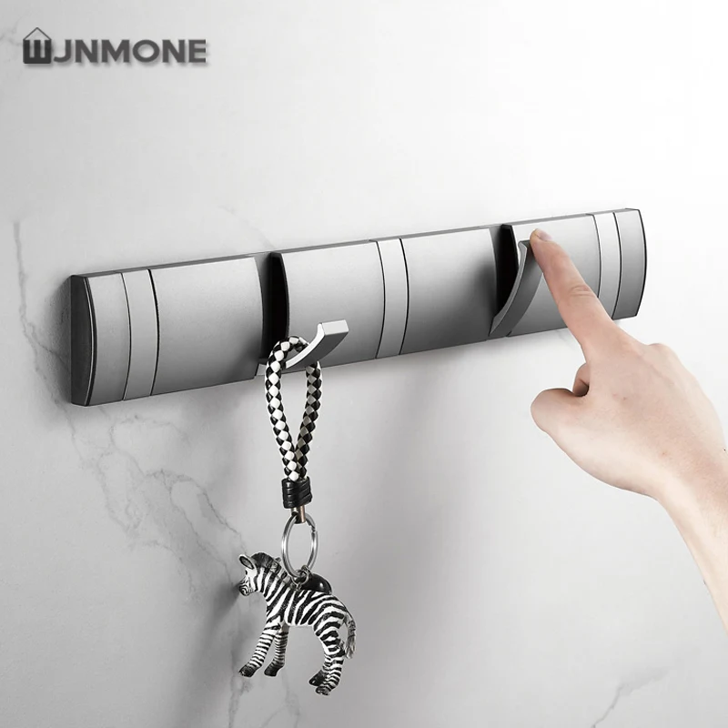 Punch-free Black Wall Hooks for Kitchen Bathroom Towel Hooks Robe Coat Hook Bathroom Fixture Home Accessories Coat Hanger Wall