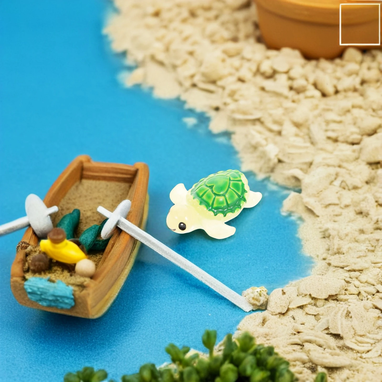 

30 Pcs Miniature Sea Turtle Statue Micro Landscape Ornaments Resin Cute Tortoise Toy Statuette Garden Figurines Tiny