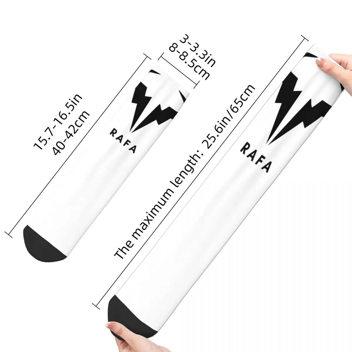 Best Seller Rafa Nadal Logo Merch Meias Sweat Absorbing Sport Long Sock Confortável para Mulheres Homens Presentes