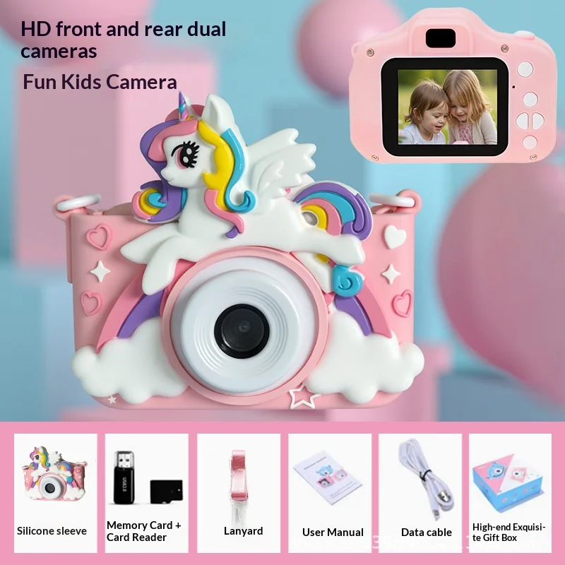 Mini cámara CCD de juguete portátil |   Lentes duales de alta definición para tomar fotografías y vídeos sin esfuerzo, regalo de cumpleaños.