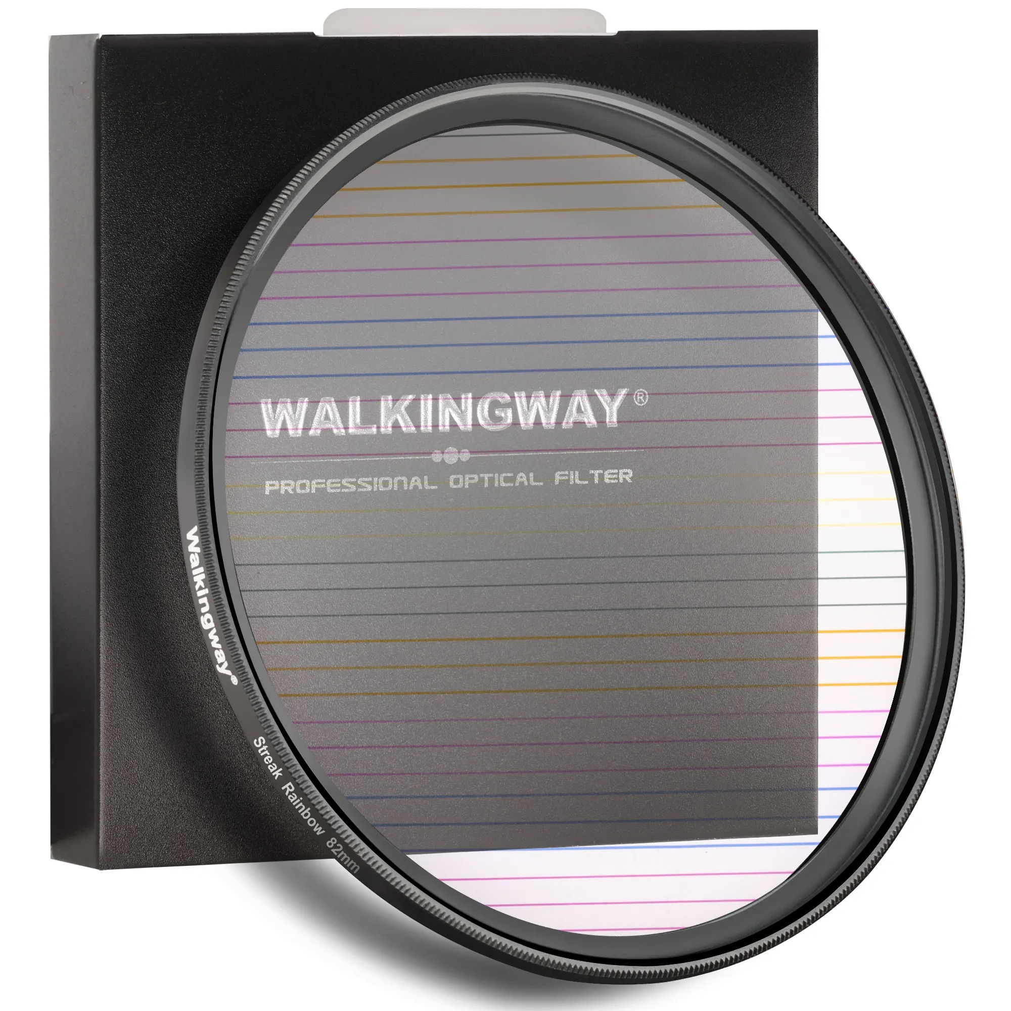 Walkingway Streak Rainbow Flare lens Filter Colorful Cinematic 49 52 55 58 62 67 72 77 82MM Camera Filter for Camera