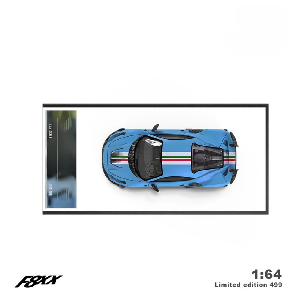 タイムマイクロ/AM 1:64 F8XX-ベビーブルー金属カメレオ塗装合金車モデルモデルカーコレクション & ディスプレイ & ギフト