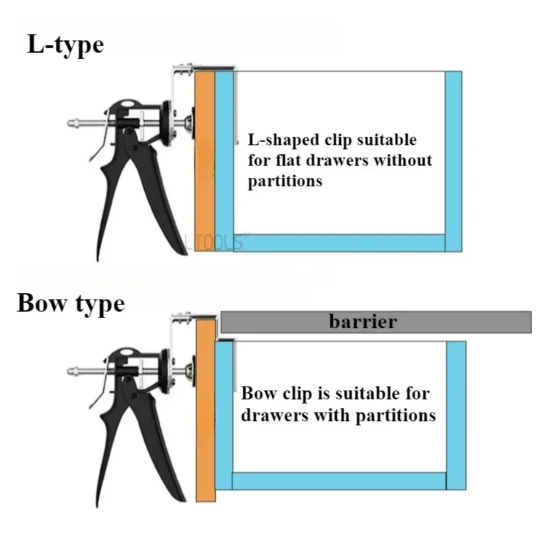 Telescopic Press Clamp Drawer Panel Quick Installation Clip Woodworking Adjustable Installation Panel Auxiliary Fixing Jig Tool