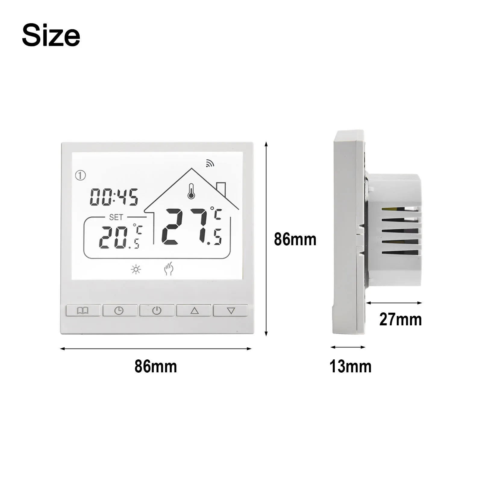 Floor Heating Thermostat Smart WiFi Thermostat Dinner Mode Accurate Temperature Control Adjustable Screen Backlight